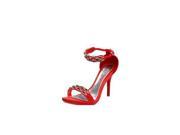 Ellie Shoes Red Rhinestone Sandal 431 STERLING Red 10