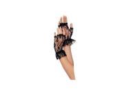 Leg Avenue Fingerless Lace Ruffle Gloves g1205LEG_BL Black One Size Fits All