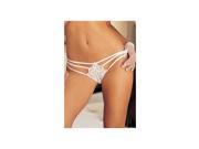 Shirley of Hollywood Stretch Lace Strappy Thong 20145 White One Size Fits All