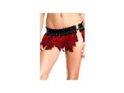 Be Wicked Red Feather Skirt BW1400RD Red Small Medium