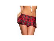 Be Wicked Red Plaid Pleated Mini Skirt BW830RD Red Small Medium