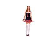 Music Legs Miss Cutie Pie School Girl Costume 25078 Black Plaid Medium Large