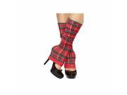 Pretty In Plaid Leg Warmers LW104 Roma Costume Red Plaid One Size Fits All