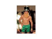 Shirley of Hollywood Lucky Charmeuse Mens Boxer 540 G Green Small