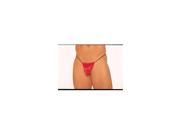 Elegant Moments Sexy Solid G String Pouch 1750 Red One Size Fits All