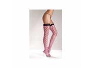 Pink and Black Fence Net Thigh High BW579 Be Wicked Pink Black One Size Fits All