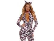 Foxy Feline Costume 553725 by Forplay Pink Medium Large