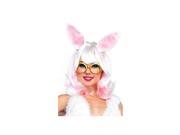 White Bunny Wig With Ears Leg Avenue A2677 White One Size Fits All