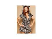 J. Valentine Leopard Print Hooded Cover Up 2128 L Leopard One Size Fits All