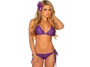 Daisy Corsets Purple Sequin Puckerback Bikini DBW 159 Purple Large