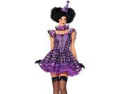 Pretty Parisian Clown Costume 85354 by Leg Avenue Purple Medium Large