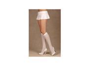 Elegant Moments Opaque Knee Hi Knee Highs White One Size