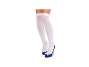 Roma White Thigh High Stockings STC201_W White One Size Fits All