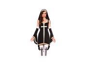 Sinfully Hot Nun Costume 70596 by Sky Hosiery Black White Xtra Large