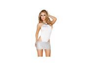 Sequin Skirt Mini Dress 3126 Roma Costumes White Medium