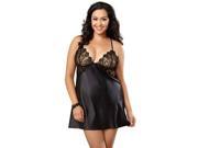 Dreamgirl Queen Enticingly Sexy Chemise 9662X Black 3X 4X