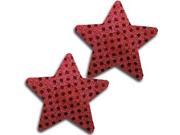 Red Shiny Red Dot Star Pasties iCollection 31529 Red One Size Fits All