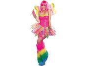 Rainbow Fairy Costume 9566 by Dreamgirl Pink Xtra Large