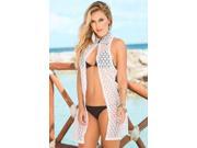 White Open Front Sunburst Cover Up Espiral 7754 White Xtra Large