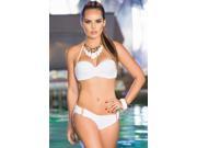 White Classic White Bandeau Bikini Espiral 6785 White Medium