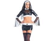 Naughty Nun Costume Be Wicked BW1569 Black Medium Large