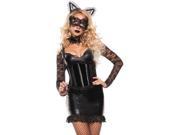 Cinched Kitty Costume Starline S5102 Black Large