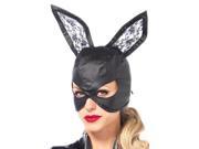 Faux Leather Bunny Mask Leg Avenue 3745 Black One Size Fits All