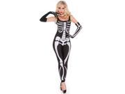 Skeleton Jumpsuit Music Legs 70661 Black White Medium Large
