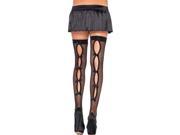 Bow Backseam Thigh Highs Leg Avenue 6908 Black One Size Fits All
