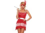 Party Flapper Costume Starline S5371 Red Large