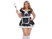 Diva Flirty French Maid Mystery House M1374W Black White 1X