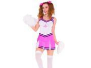 Cheeky Cheerleader Costume Sky Hosiery 70277 Pink White Medium Large