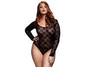 Queen Stay The Night Teddy Baci Lingerie 3102Q Black One Size Fits All Queen
