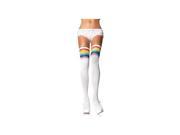 Leg Avenue Opaque Rainbow Thigh Highs 6612 Multi Color One Size Fits All