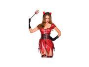 Music Legs Red Diva Devil Costume 70308 Red Xtra Small