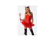 Velvet Kitten Devil Costume w Tutu 7946VK Red Large