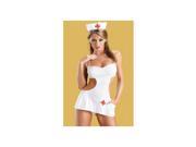 Escante Inc. Sexy 3 Pc. Nurse Set 21661 White Red One Size Fits All
