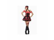 Seven til Midnight Pirate Hottie Costume 10101R Red Black Small Medium