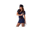 Velvet Kitten 5 Pc Sexy Police Officer Costume 1007 Blue Black Xtra Large