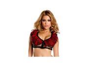 Be Wicked Red Feather Top BW1401RD Red One Size Fits All