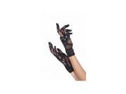 Leg Avenue Wrist Length Lace Gloves G1280LEG Black One Size Fits All