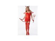 Velvet Kitten Devil Costume w Corset 7895VK Red Xtra Large