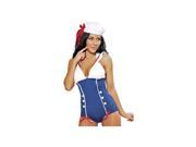 Roma Costume 2 Pc Pinup Sailor Set 4287 Blue White Red Medium Large