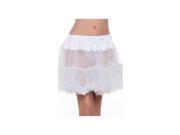 Be Wicked White Annie Layered Petticoat BW962W White One Size Fits All