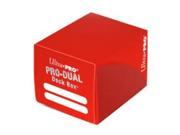 Ultra Pro Red Small 120 Ct Pro Dual Deck Box ULP82983 ULTRA PRO