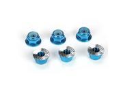 4mm Aluminum Serrated Lock Nuts Blue 6 LOSB3993 LOSI