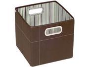 JJ Cole Collections Storage Box Cocoa Stripe 11 JDTCS CO DISC JJ COLE