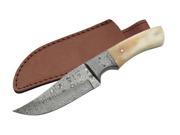 Szco Supplies Damascus Bone Clip Point Knife DM1051BO DAMASCUS