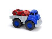 Green Toys Flatbed Race Car Transporter Truck With Car