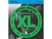 D Addario EXL220 Nickel Wound Bass Strings Super Light 40 95 Long Scale